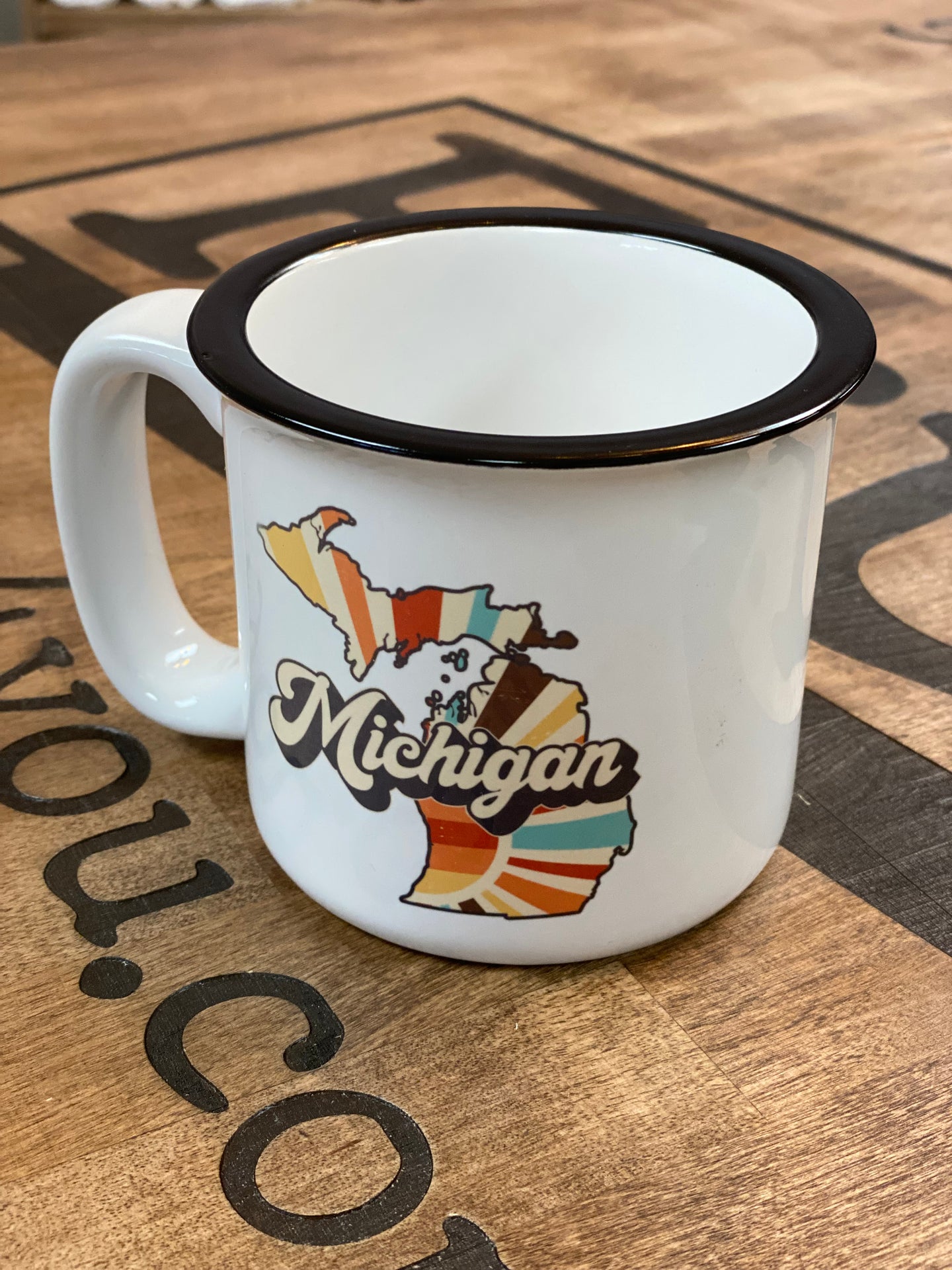 Retro Michigan Camp Mug