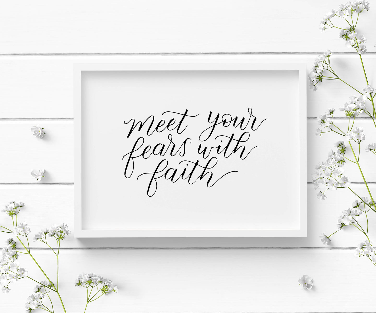 Meet Your Fears with Faith | Wall Art