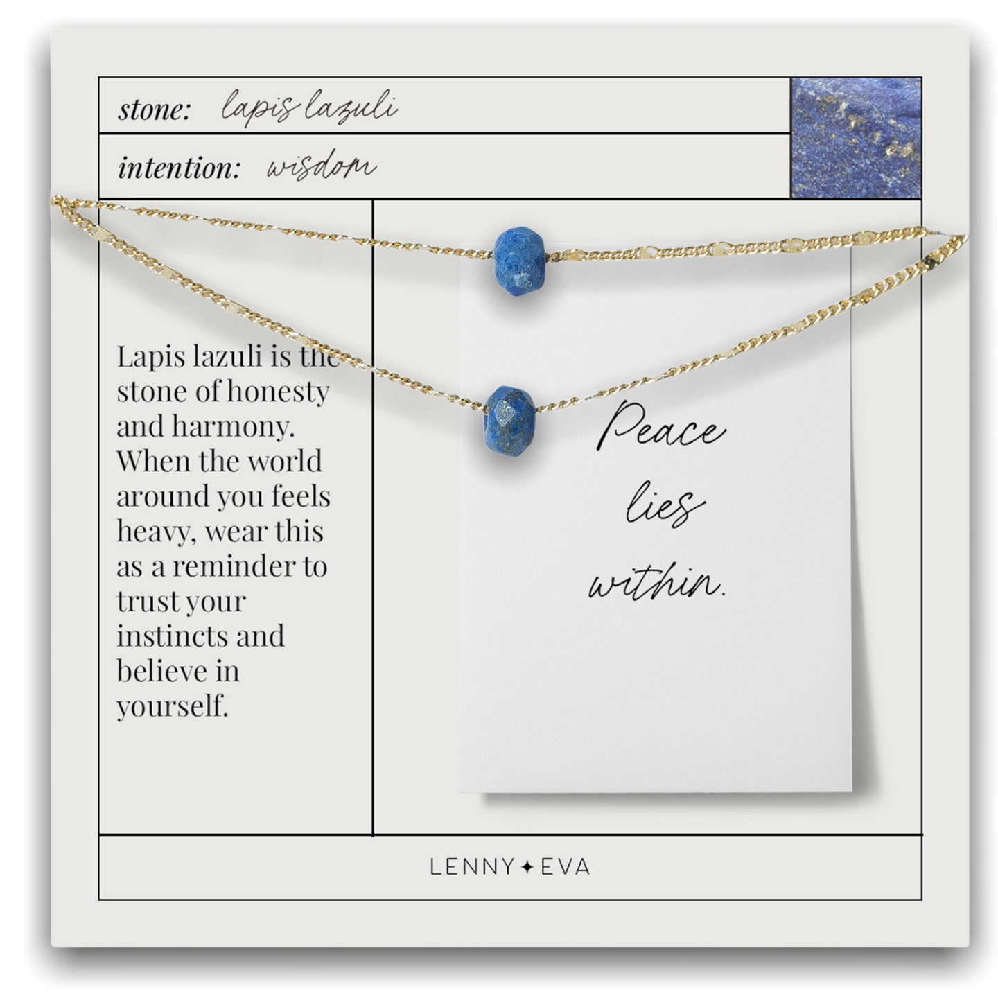 Gemstone Necklace-Lapis Lazuli
