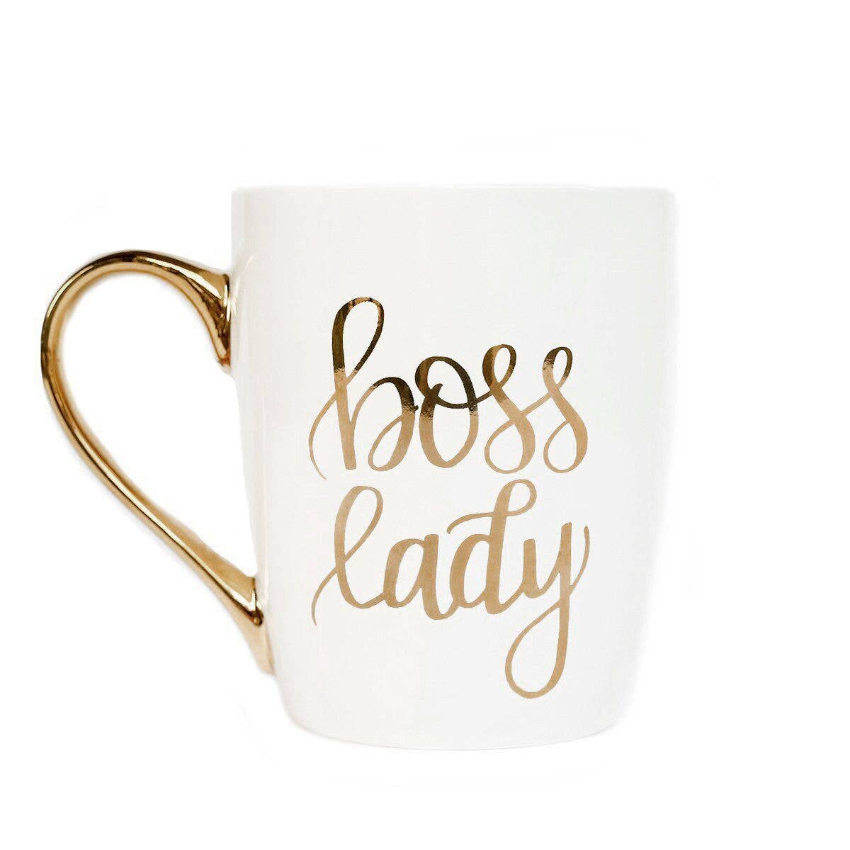 Boss Lady - Gold and White Coffee Mug - 16 oz