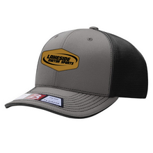 Load image into Gallery viewer, Black/Grey Flex Fit Patch Hat
